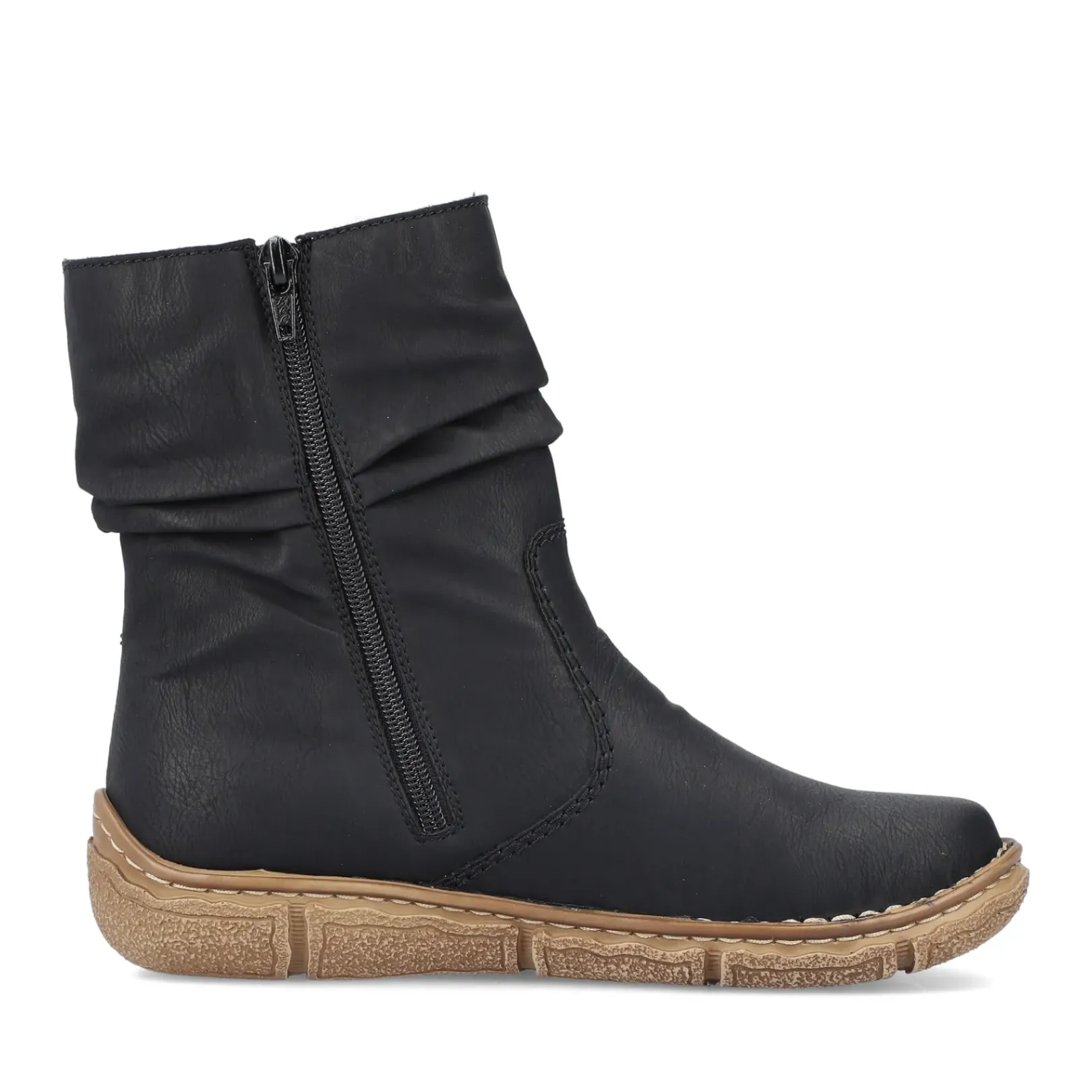 New Rieker Krotkie Botki Damskie , Nocne, Czarne