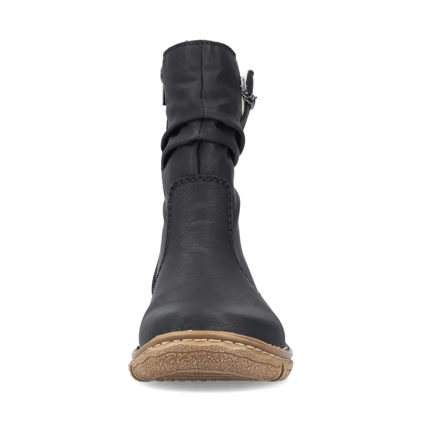 New Rieker Krotkie Botki Damskie , Nocne, Czarne