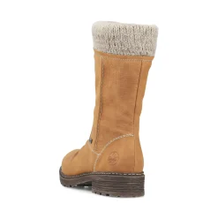 Sale Rieker Krotkie Botki Damskie W Kolorze Camelowo-Brazowym