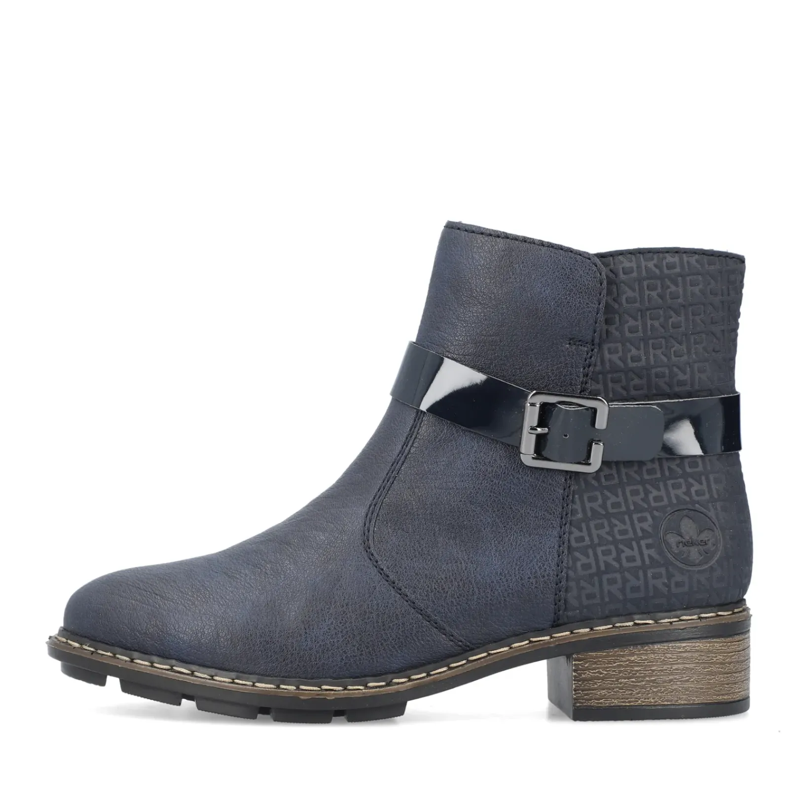 New Rieker Krotkie Botki Damskie W Kolorze Lazurowym