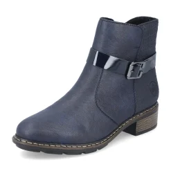 New Rieker Krotkie Botki Damskie W Kolorze Lazurowym