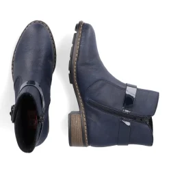 New Rieker Krotkie Botki Damskie W Kolorze Lazurowym