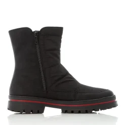 Discount Rieker Krotkie Botki Damskie , Nocne, Czarne