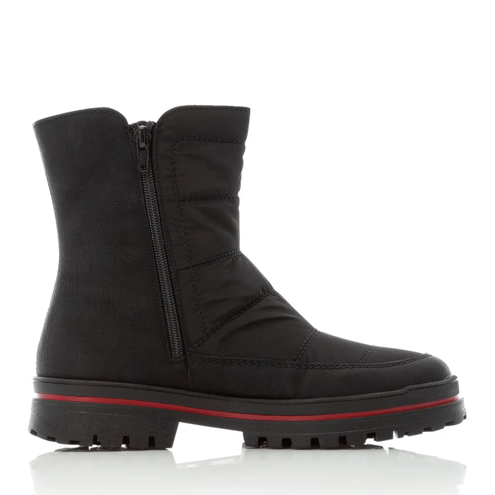 Discount Rieker Krotkie Botki Damskie , Nocne, Czarne
