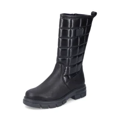 Clearance Rieker Krotkie Botki Damskie W Kolorze Kruczoczarnym