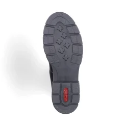 Clearance Rieker Krotkie Botki Damskie W Kolorze Kruczoczarnym