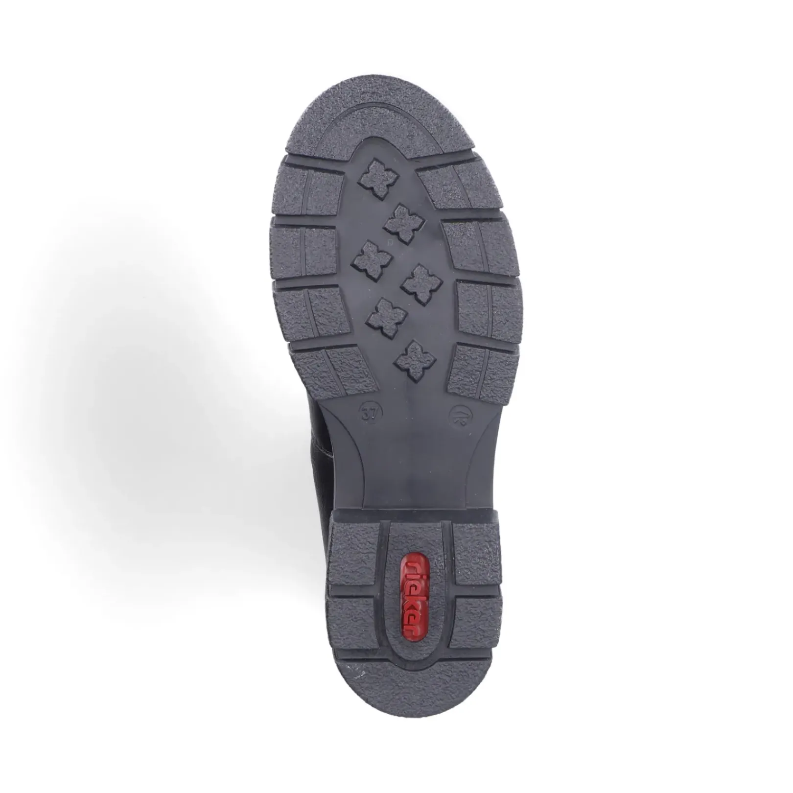 Clearance Rieker Krotkie Botki Damskie W Kolorze Kruczoczarnym