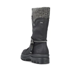 Clearance Rieker Krotkie Botki Damskie , Nocne, Czarne