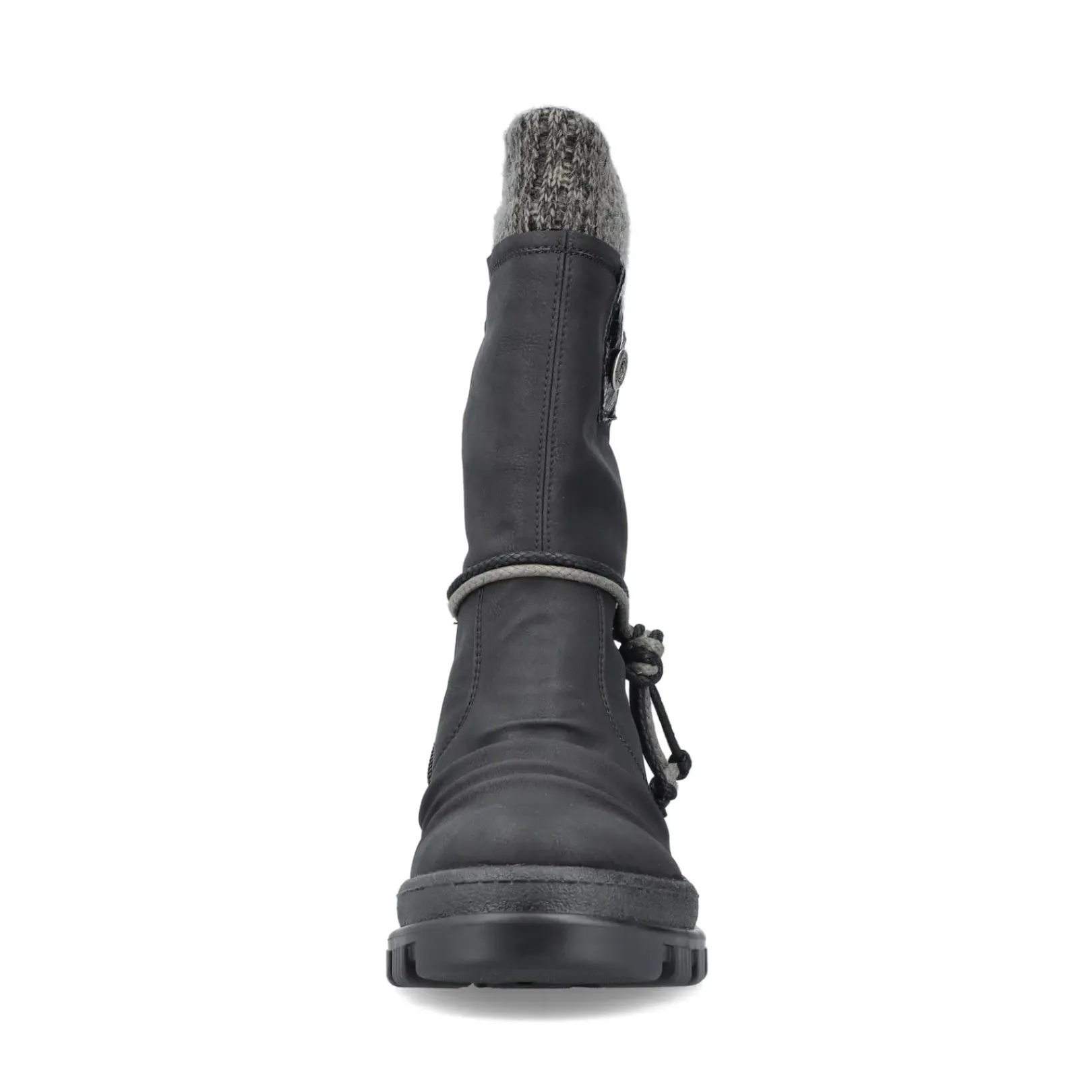 Clearance Rieker Krotkie Botki Damskie , Nocne, Czarne