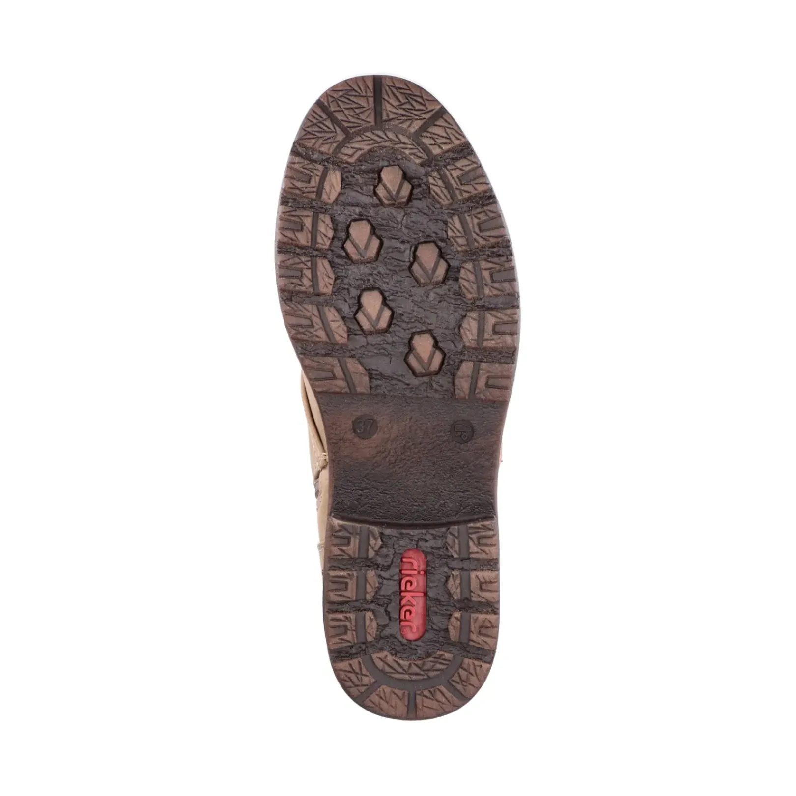 Clearance Rieker Krotkie Botki Damskie W Kolorze Bezowym
