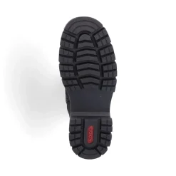 New Rieker Krotkie Botki Damskie W Kolorze Czarnym, Blyszczacym