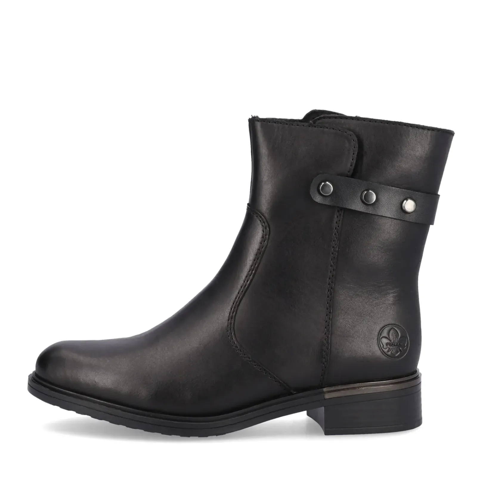 New Rieker Krotkie Botki Damskie , Nocne, Czarne