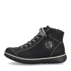 Clearance Rieker Krotkie Botki Damskie , Nocne, Czarne