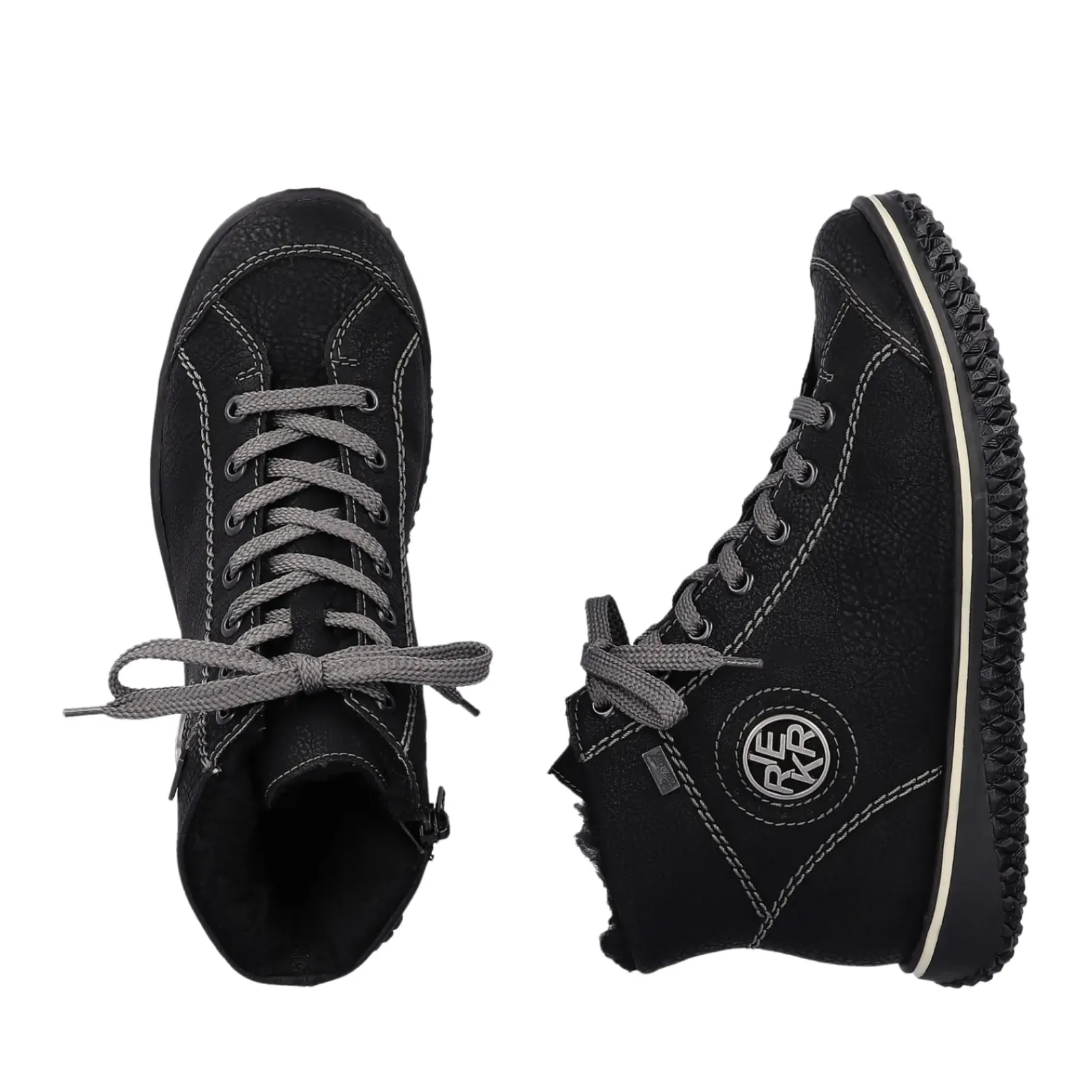Clearance Rieker Krotkie Botki Damskie , Nocne, Czarne