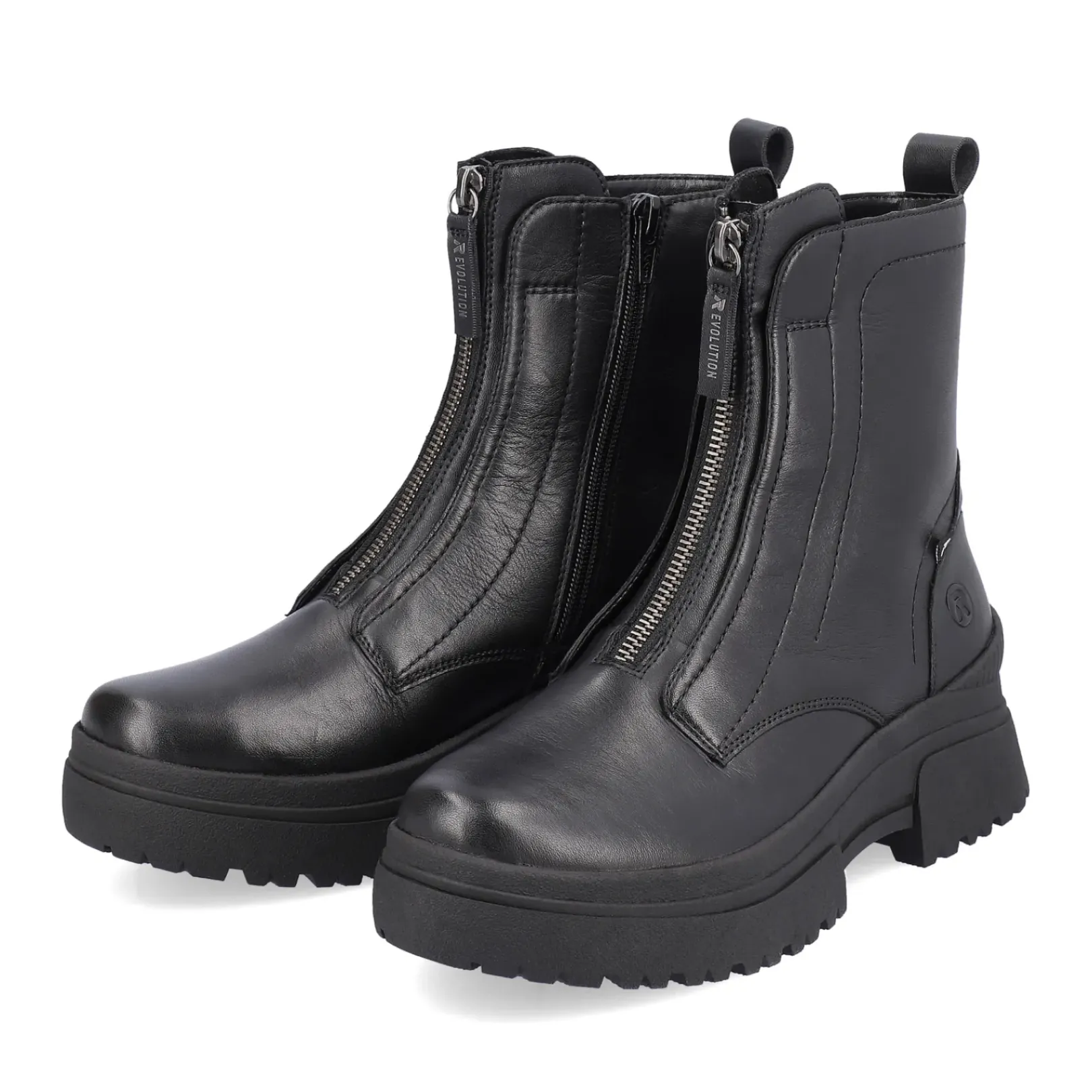 Clearance Rieker Krotkie Botki Damskie Midnight Black