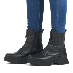 Clearance Rieker Krotkie Botki Damskie Midnight Black