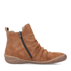 Discount Rieker Krotkie Botki Damskie W Kolorze Karmelowo-Brazowym