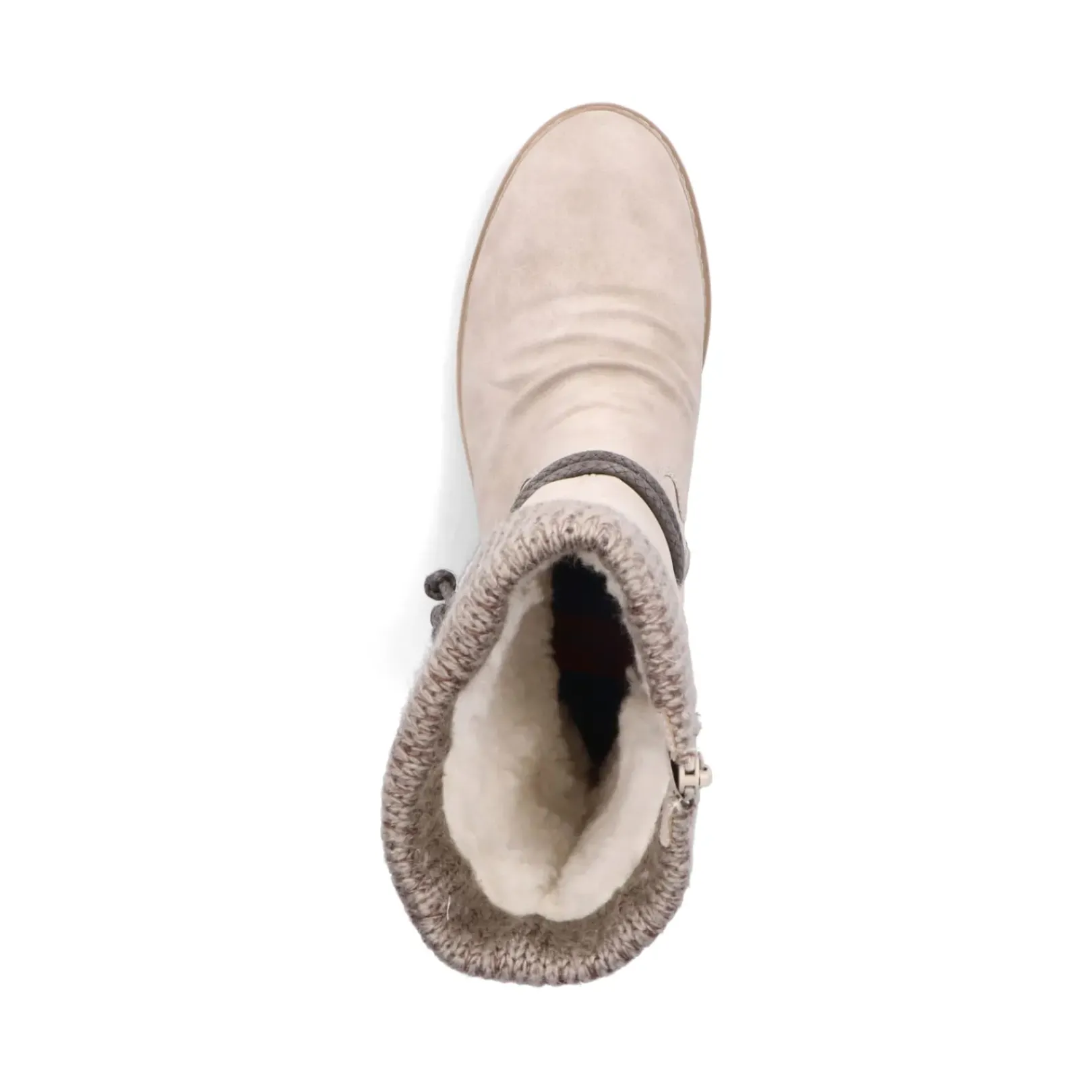New Rieker Krotkie Botki Damskie W Kolorze Piaskowego Bezu
