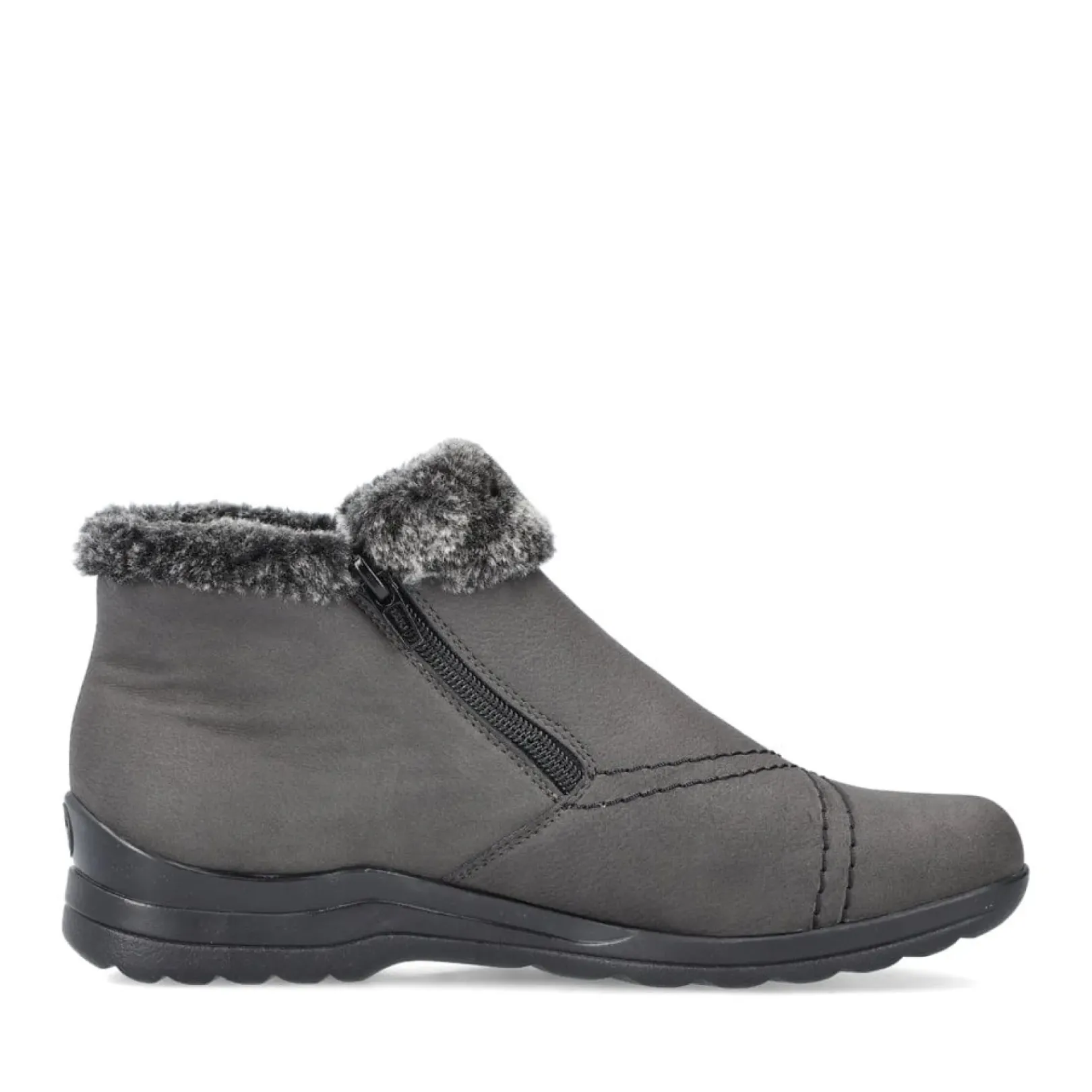 Discount Rieker Krotkie Botki Damskie W Kolorze Antracytowym