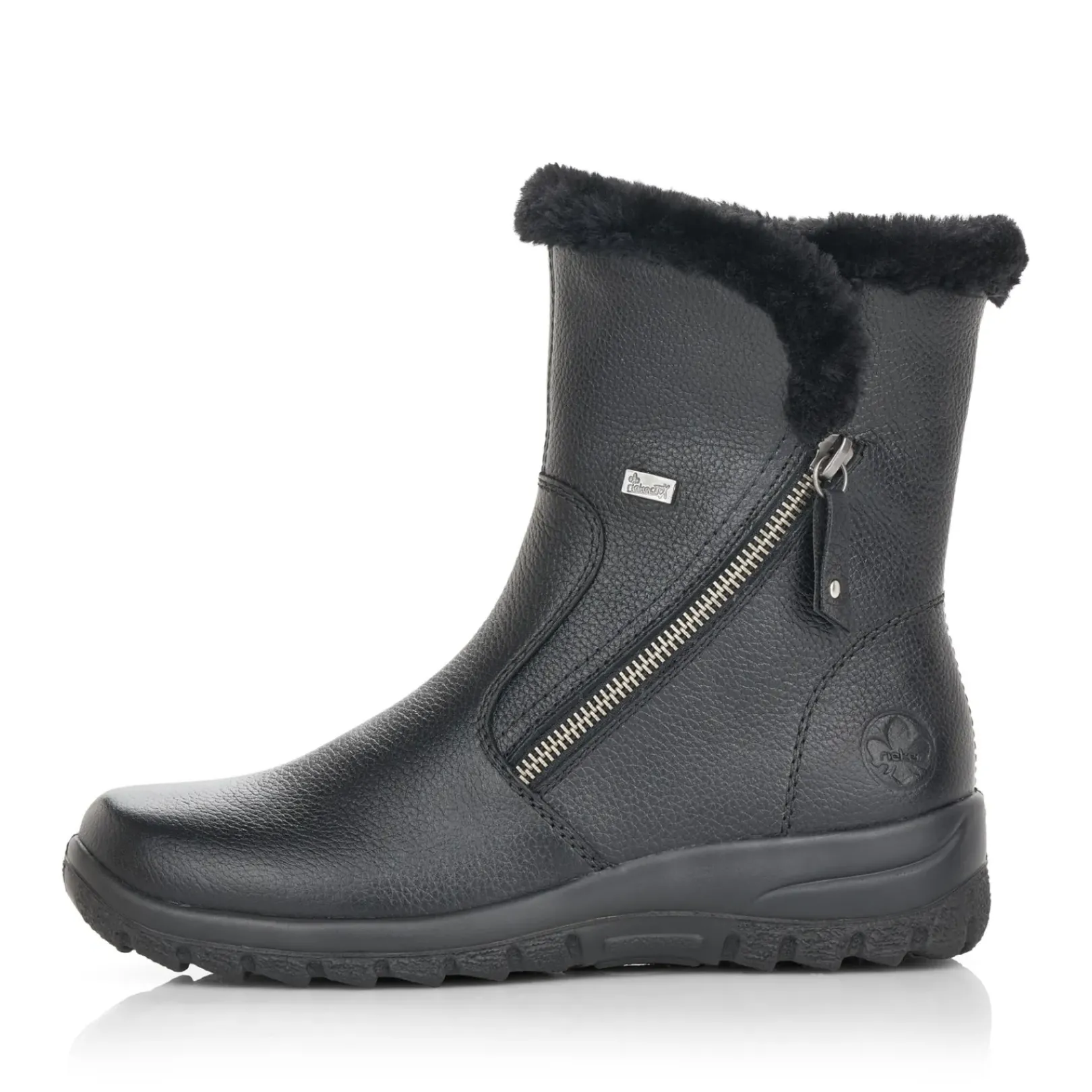 Discount Rieker Krotkie Botki Damskie , Nocne, Czarne