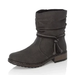 New Rieker Krotkie Buty Damskie W Kolorze Asfaltowo-Szarym