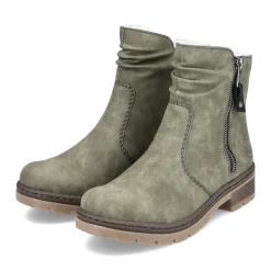 Outlet Rieker Krotkie Buty Damskie W Kolorze Zielonym