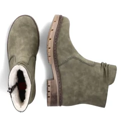 Outlet Rieker Krotkie Buty Damskie W Kolorze Zielonym