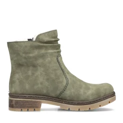 Outlet Rieker Krotkie Buty Damskie W Kolorze Zielonym