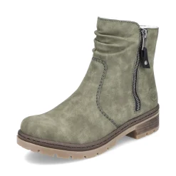 Outlet Rieker Krotkie Buty Damskie W Kolorze Zielonym