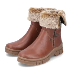 Outlet Rieker Krotkie Buty Damskie Noisette