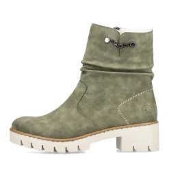 Hot Rieker Krotkie Buty Damskie W Kolorze Zielonym