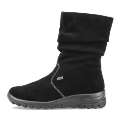 Fashion Rieker Krotkie Buty Damskie W Kolorze Ciemnej Czerni