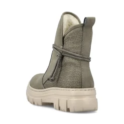 Discount Rieker Krotkie Buty Damskie W Kolorze Szaro-Zielonym