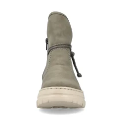 Discount Rieker Krotkie Buty Damskie W Kolorze Szaro-Zielonym