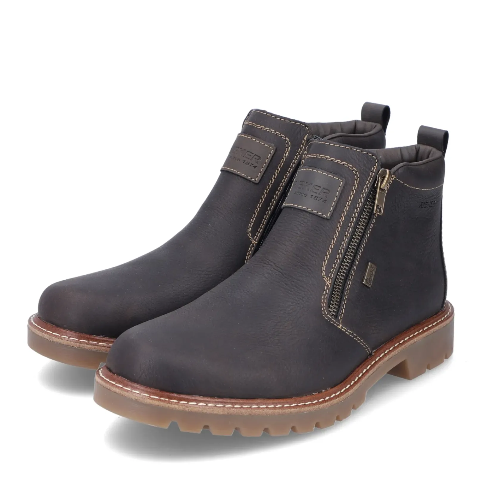 Clearance Rieker Krotkie Buty Meskie Czarno-Brazowe