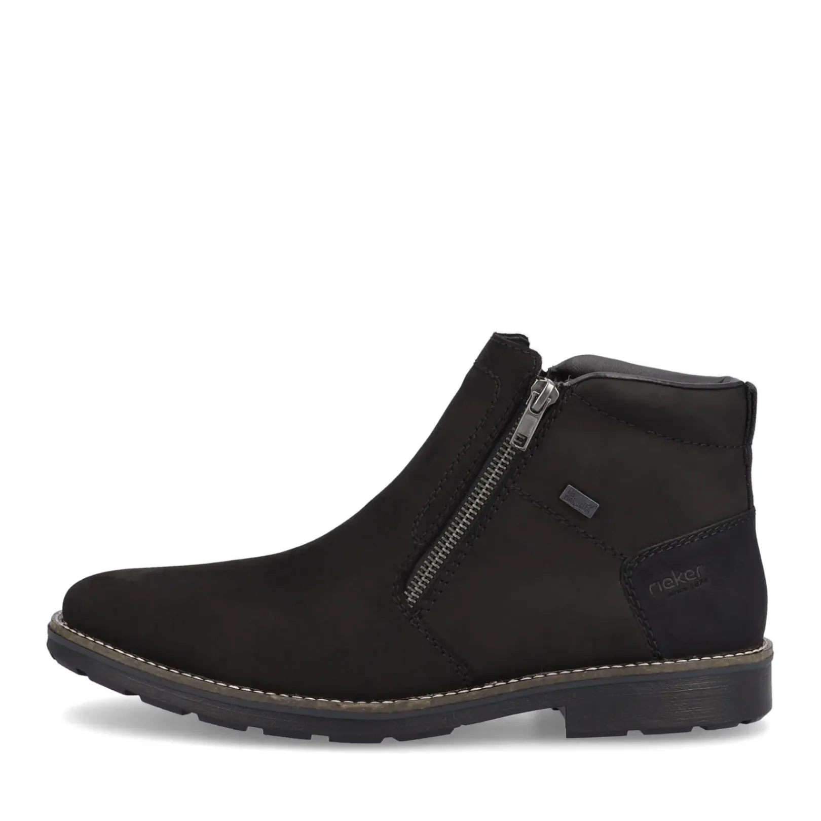 Clearance Rieker Krotkie Buty Meskie W Kolorze Ciemnej Czerni