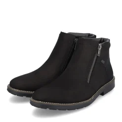 Clearance Rieker Krotkie Buty Meskie W Kolorze Ciemnej Czerni