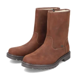 Discount Rieker Krotkie Buty Meskie Miedziano-Brazowe