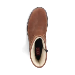Discount Rieker Krotkie Buty Meskie Miedziano-Brazowe