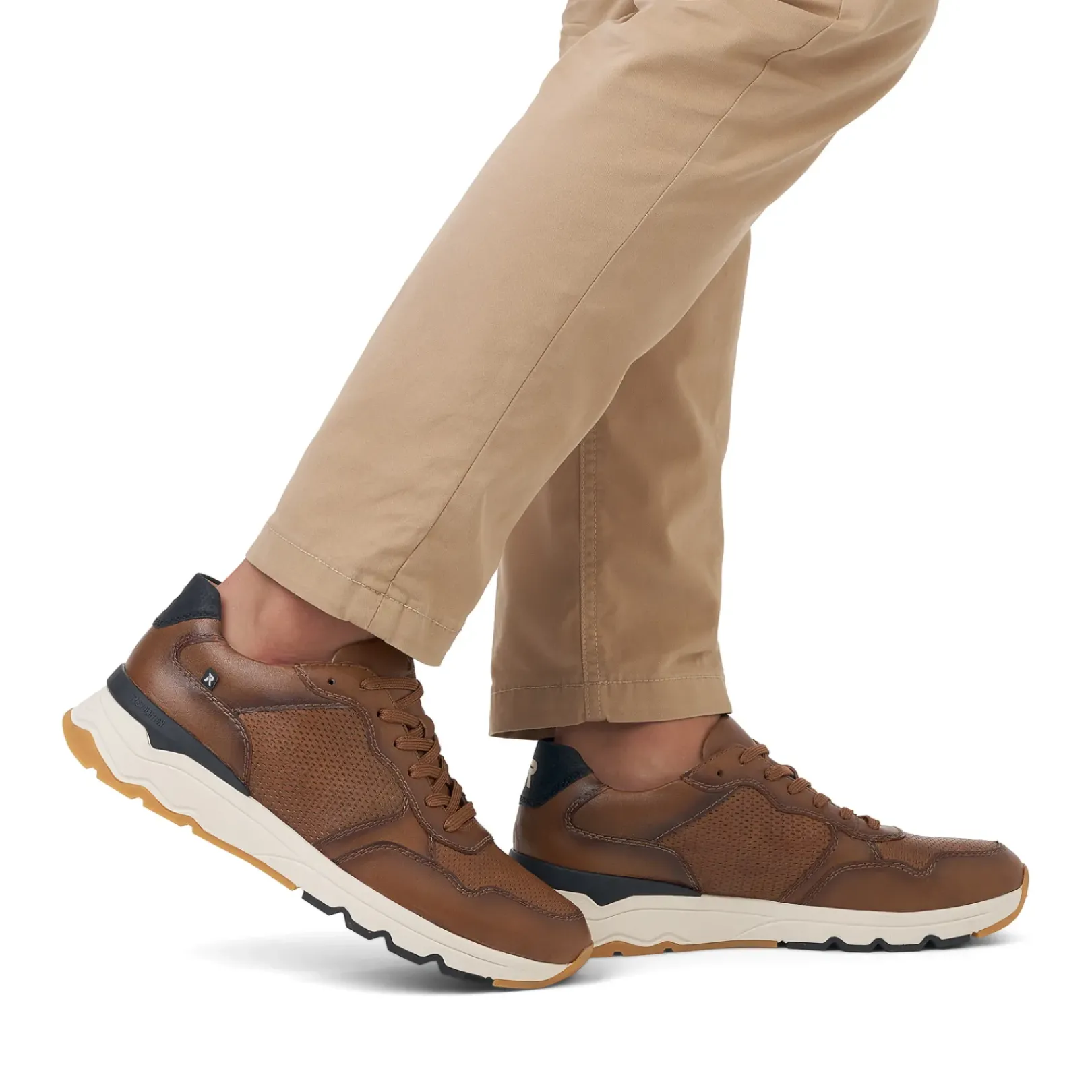 Fashion Rieker Meskie Brazowe Tenisowki Low Nut