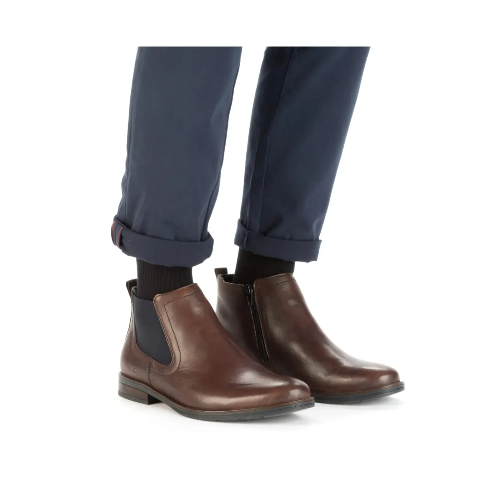 Outlet Rieker Meskie Buty Chelsea W Kolorze Kasztanowo-Brazowym