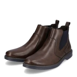 Sale Rieker Meskie Buty Chelsea W Kolorze Ciemnobrazowym