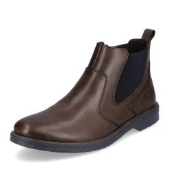 Sale Rieker Meskie Buty Chelsea W Kolorze Ciemnobrazowym
