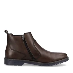 Sale Rieker Meskie Buty Chelsea W Kolorze Ciemnobrazowym