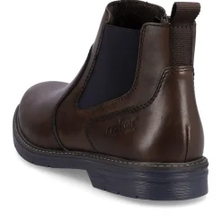 Sale Rieker Meskie Buty Chelsea W Kolorze Ciemnobrazowym