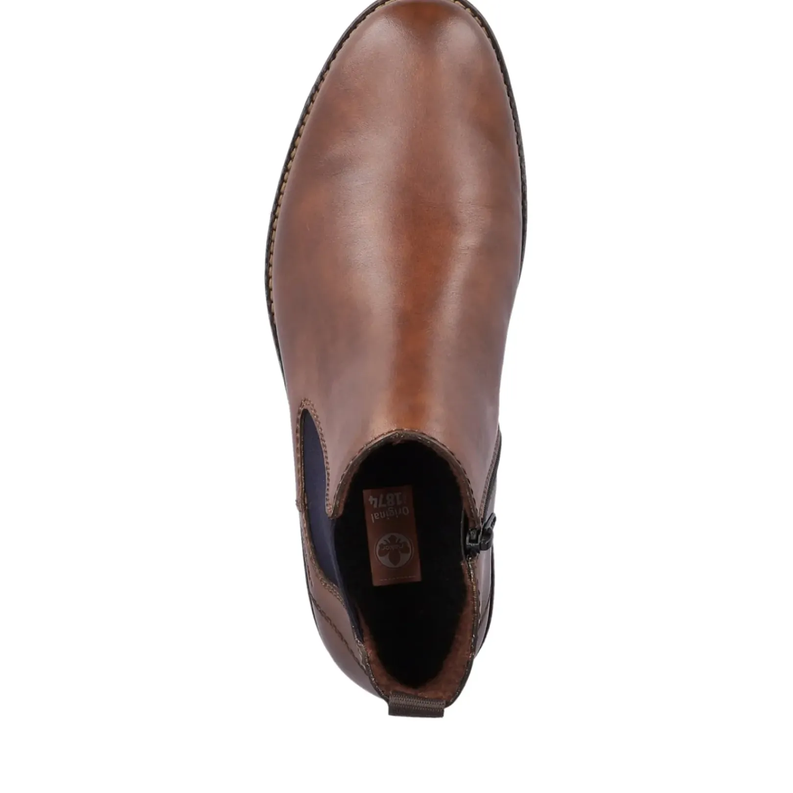 Best Rieker Meskie Buty Chelsea W Kolorze Orzechowo-Brazowo-Czarnym