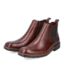Discount Rieker Meskie Buty Chelsea W Kolorze Kasztanowo-Brazowym