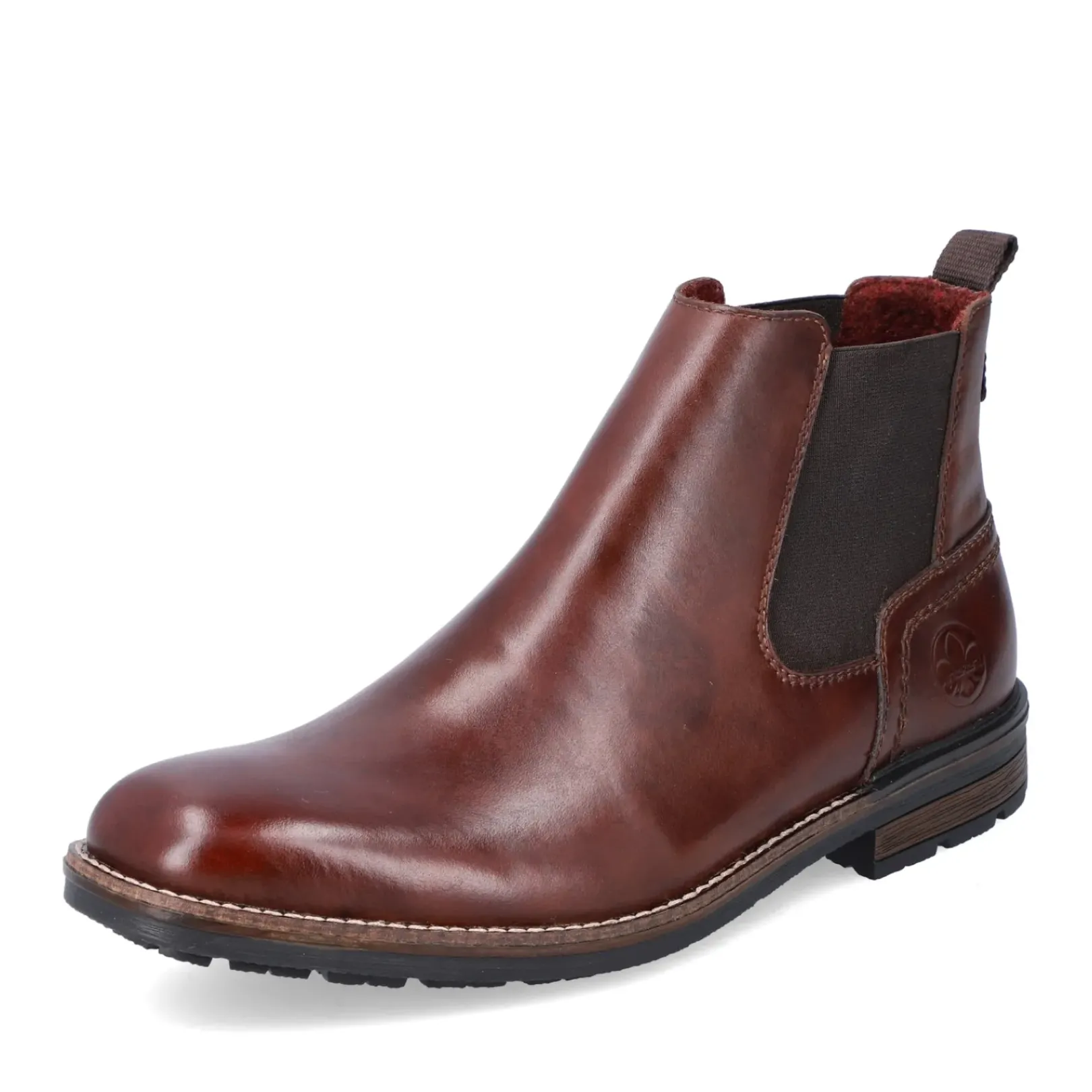 Discount Rieker Meskie Buty Chelsea W Kolorze Kasztanowo-Brazowym