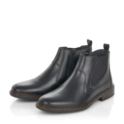 New Rieker Meskie Buty Chelsea W Kolorze Kruczoczarnym