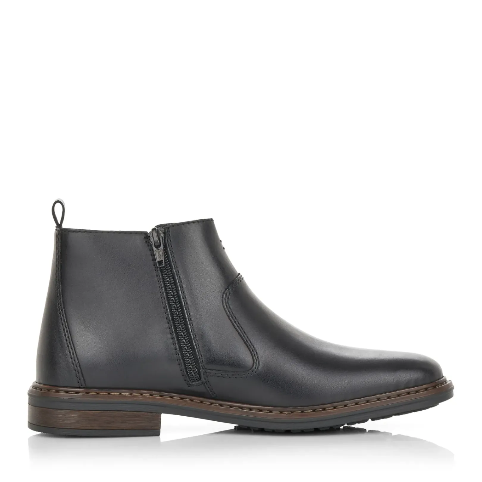 New Rieker Meskie Buty Chelsea W Kolorze Kruczoczarnym